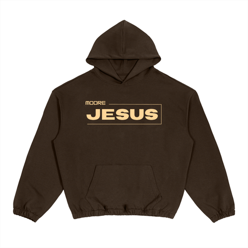 moore jesus,boxy,hem,wide leg,brown,hoodie