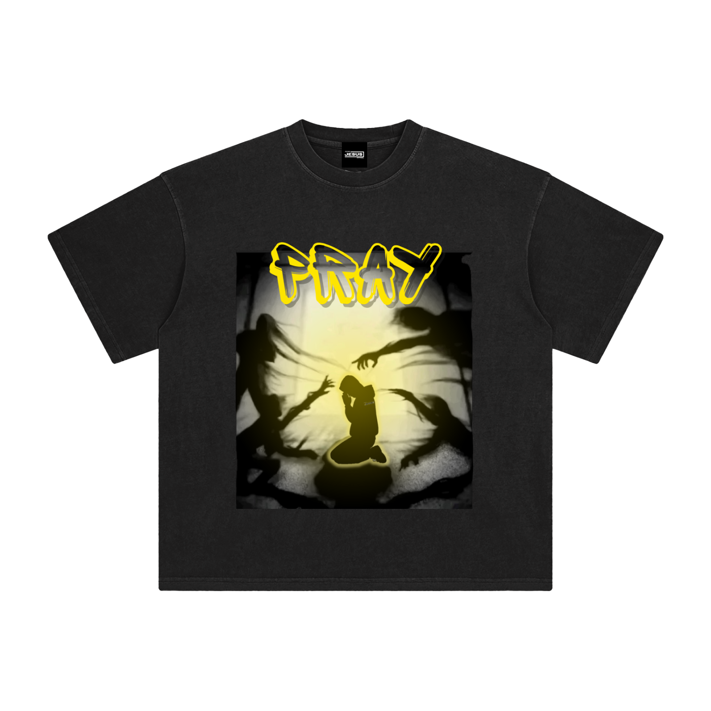 pray,washed T,t shirt,moore jesus