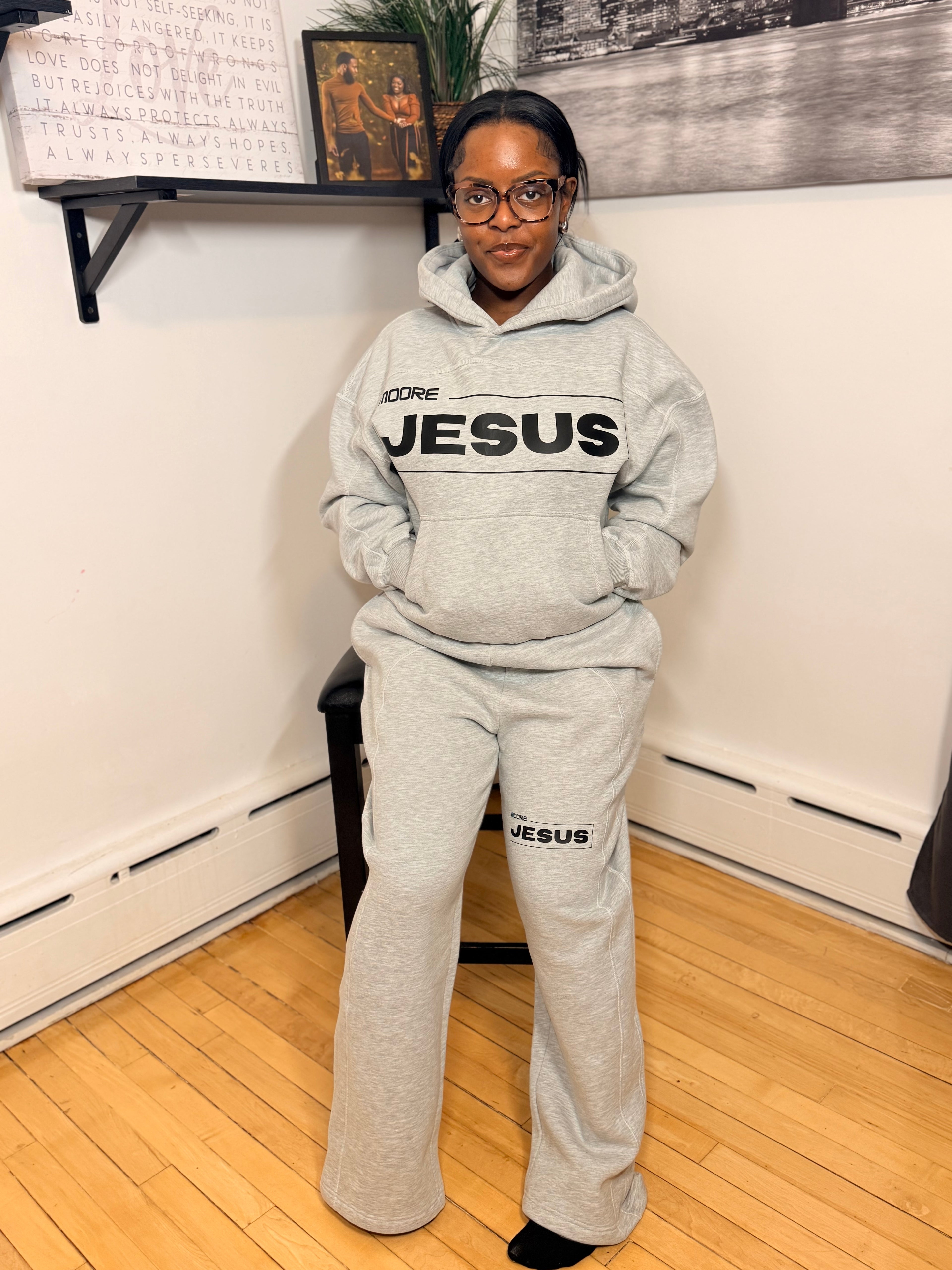 Moore Jesus Boxy Fleece Hoodie