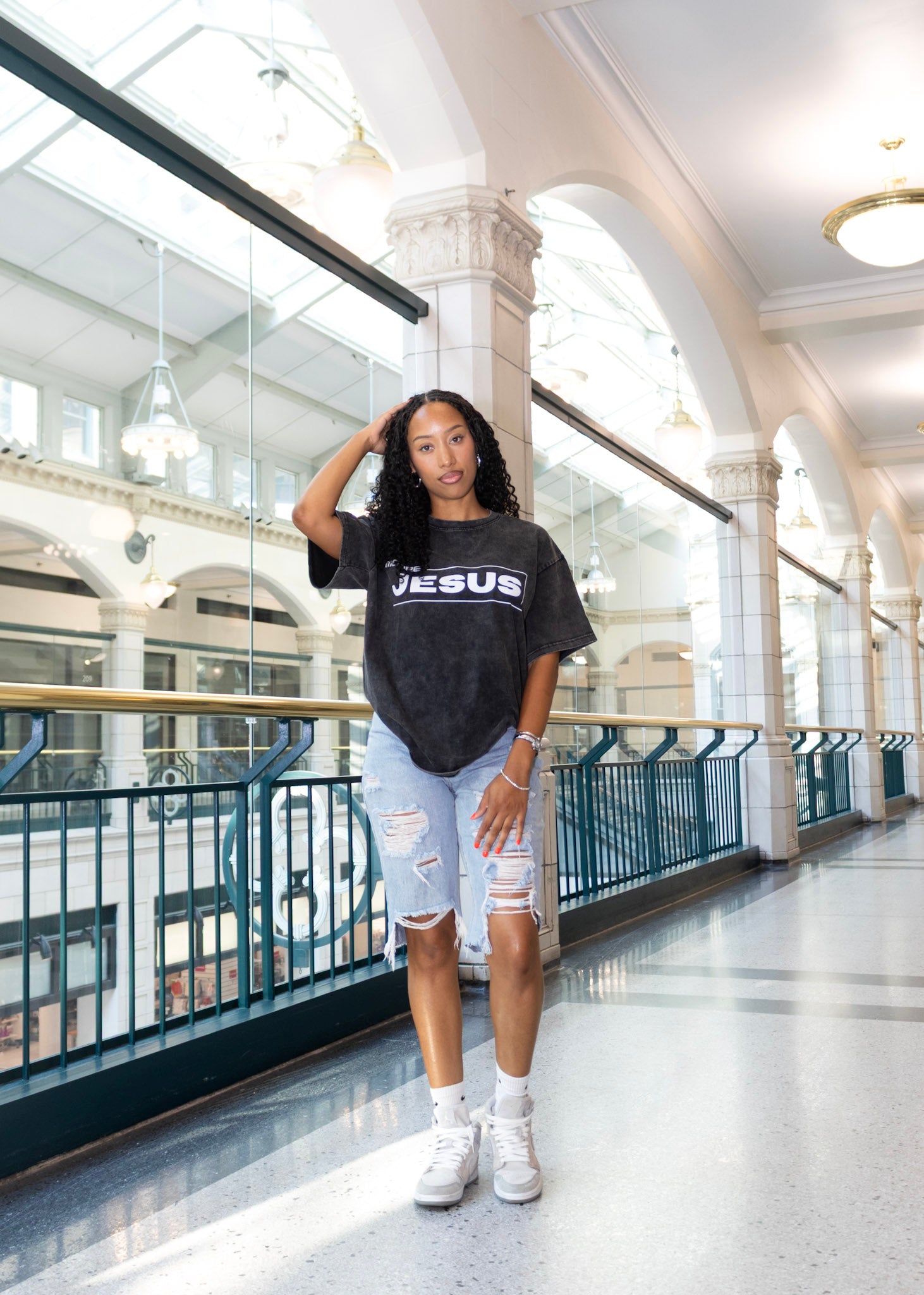 Moore Jesus Oversized Cotton T-Shirt