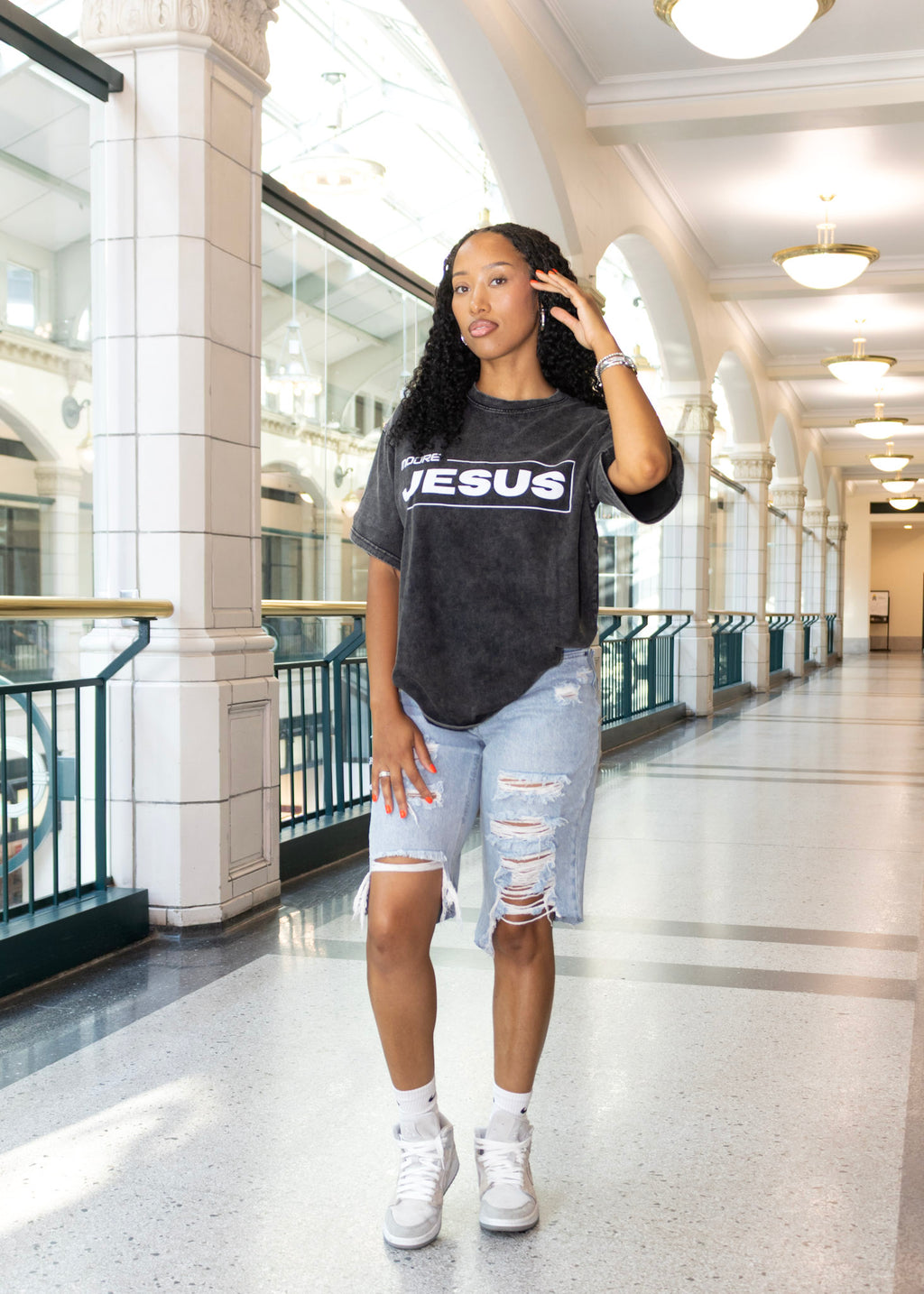 Moore Jesus Oversized Cotton T-Shirt
