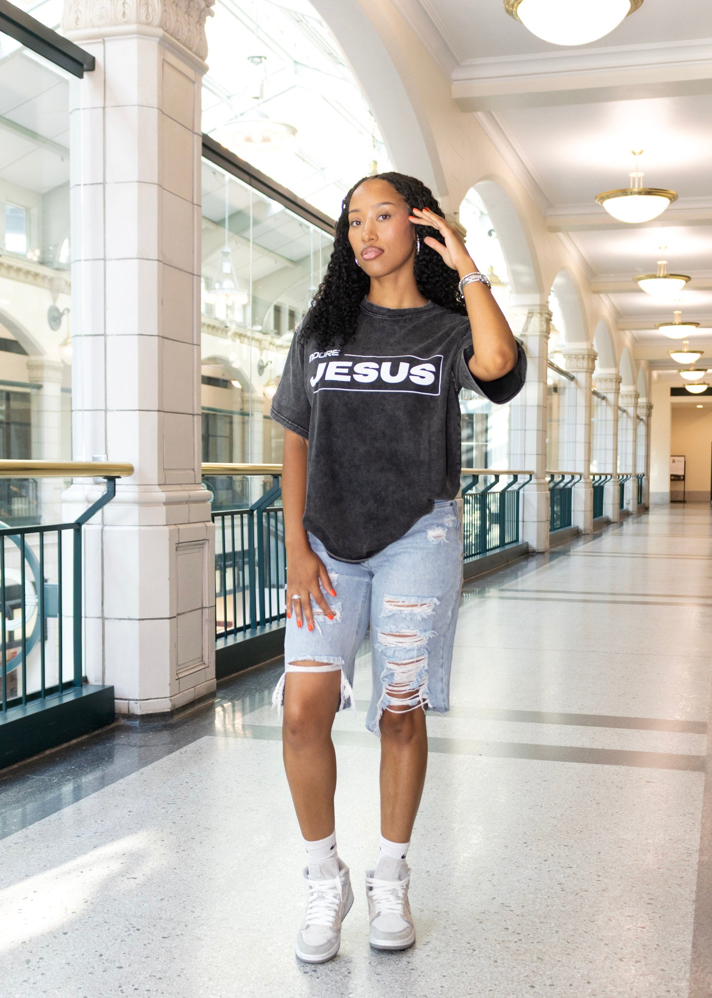 Moore Jesus Oversized Cotton T-Shirt