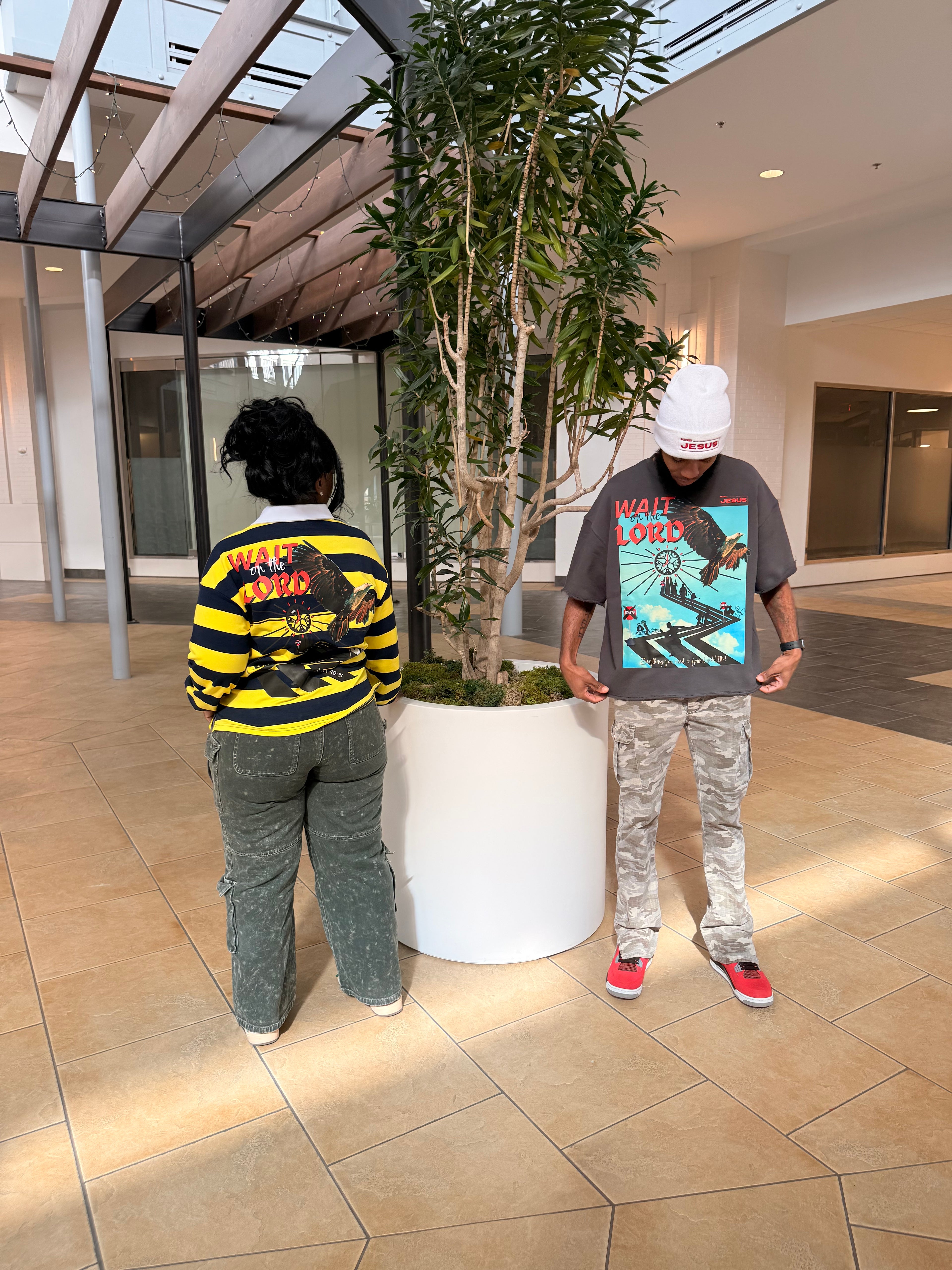 Wait On The Lord Rolled Hem T-Shirt