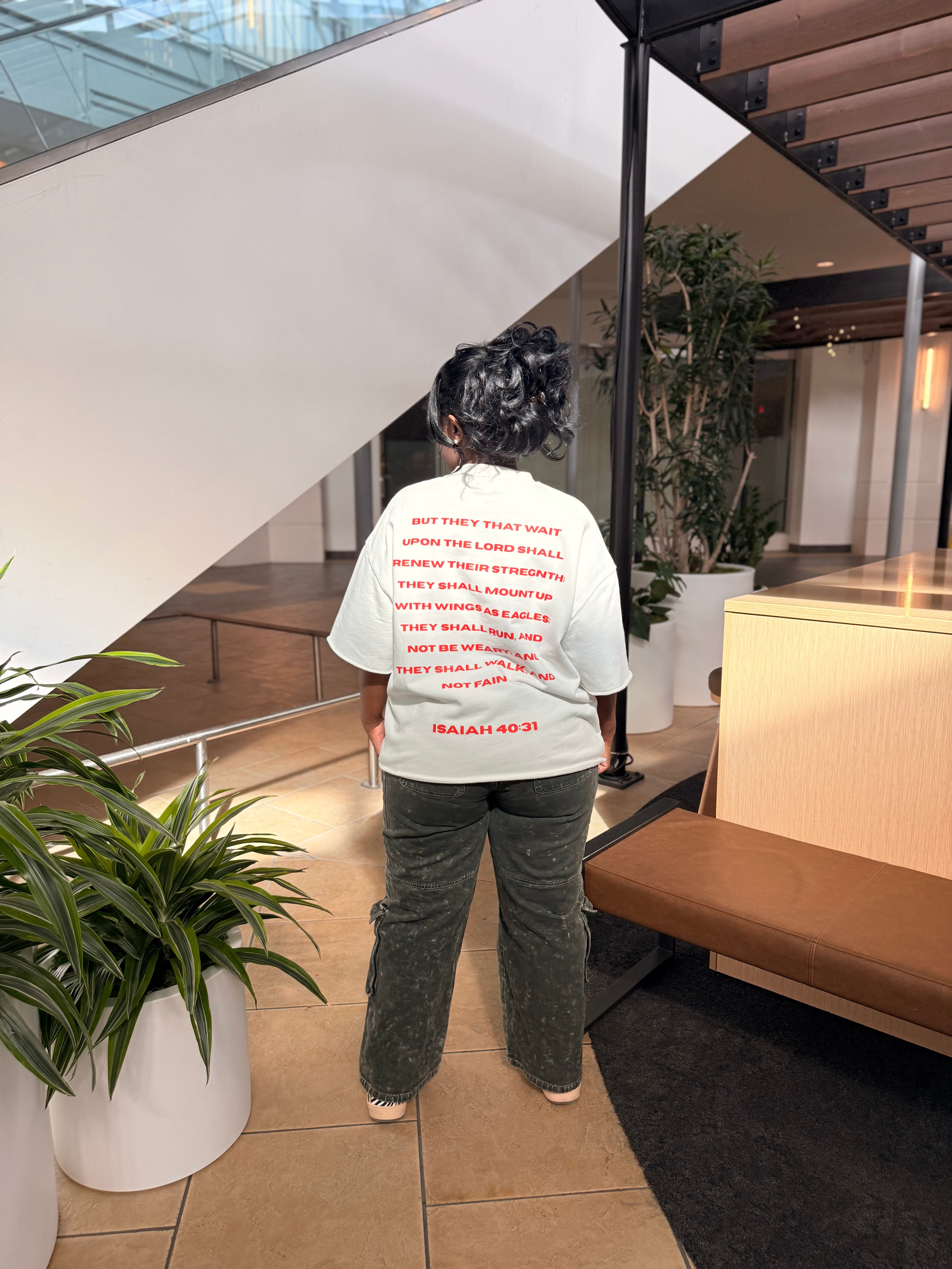 Wait On The Lord Rolled Hem T-Shirt