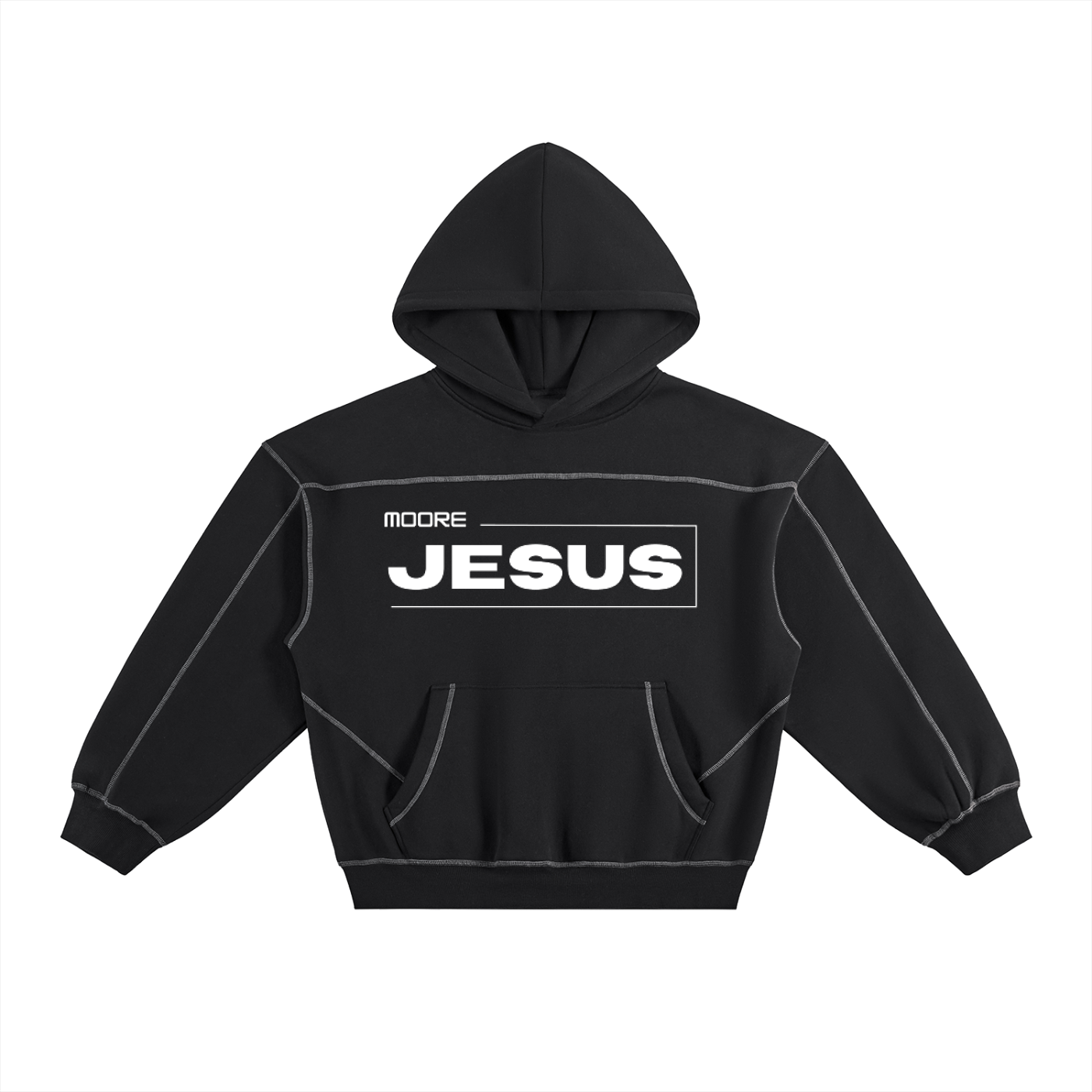 boxy,fleece ,moore jesus,tracksuit,black
